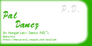 pal dancz business card